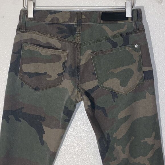 Baldwin The Andi Boyfriend Jeans SZ 24 Camouflauge Green Brown Black USA Made - Picture 6 of 7